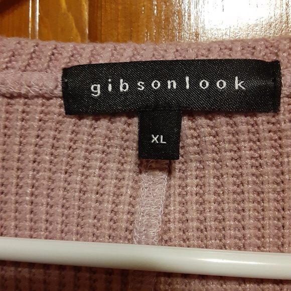 Gibsonlook XL Mauve V-Neck Sweater - Picture 2 of 3